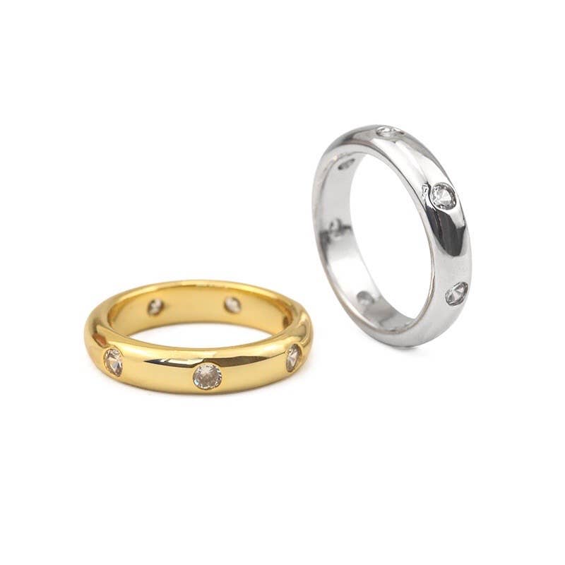 Minimalist Zircon Band Ring