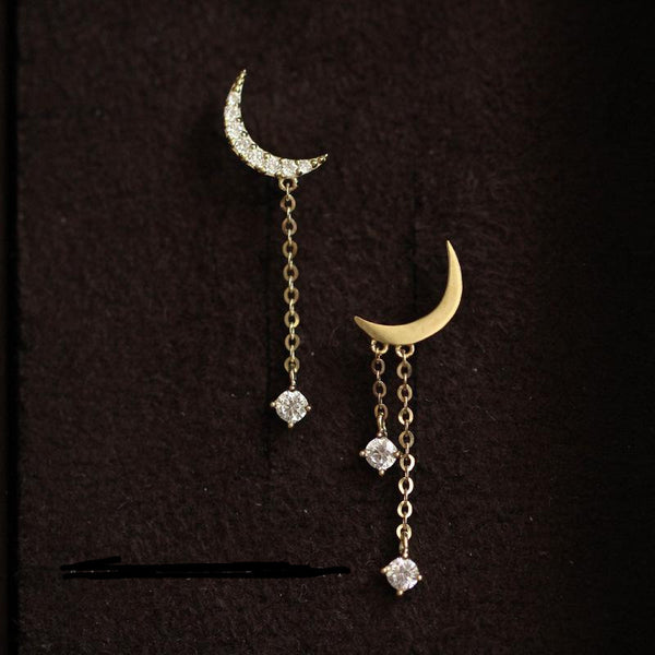 Moon Drop Gold Vermeil Earring