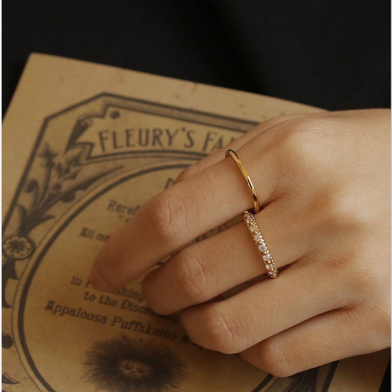 Stackable Thin Zircon Ring