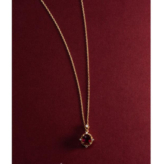 Garnet Gold Vermeil Necklace