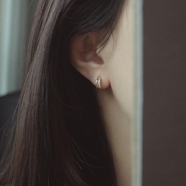 Minimalist Gold Vermeil Stud Earring