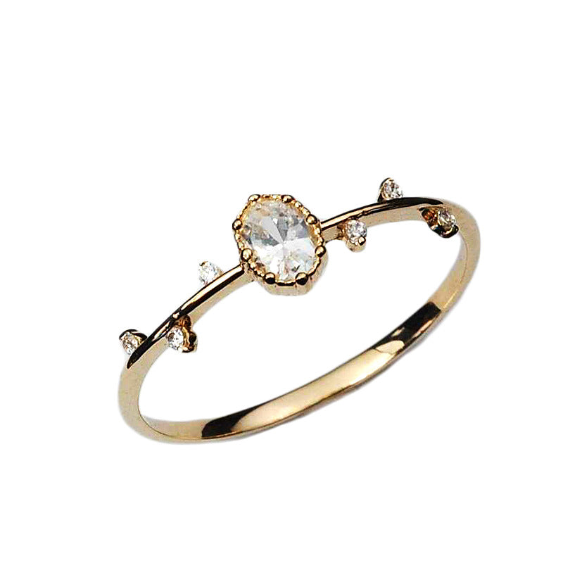 Ivy Crystal Gold Vermeil Ring
