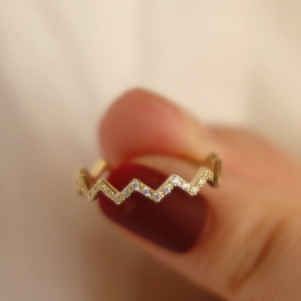 Shine Wave Gold Vermeil Ring