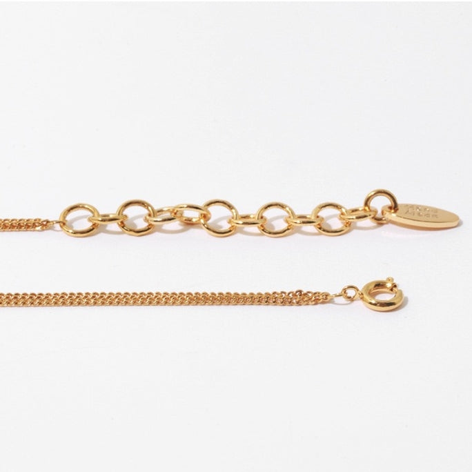 Double Chain Clasp Necklace