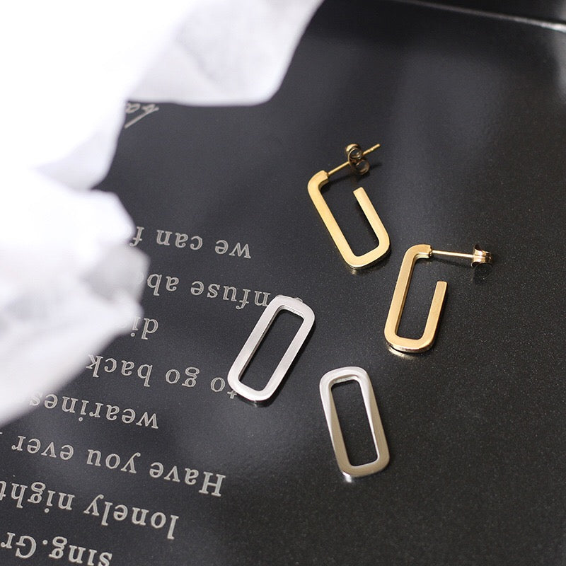 Gold and Silver Chain Earring