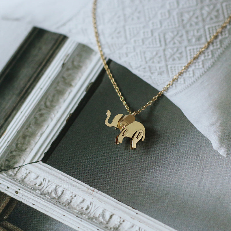 Lucky Elephant Movable Necklace