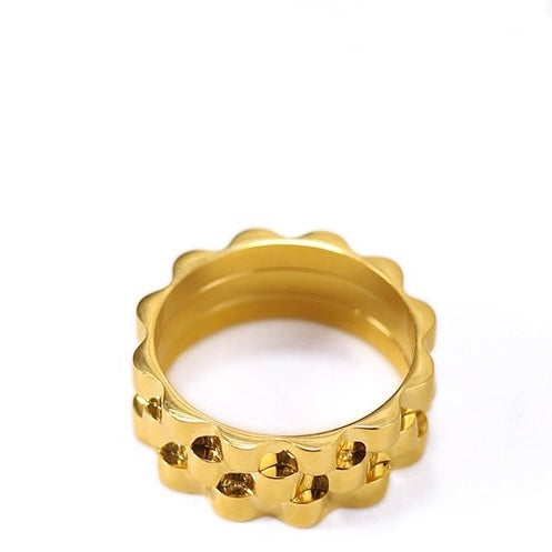 Mechanical Gold Band Ring