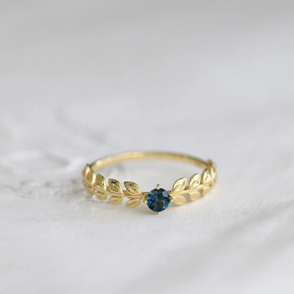 London Blue Topaz Gold Vermeil Ring