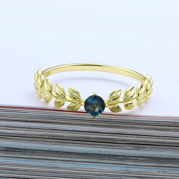 London Blue Topaz Gold Vermeil Ring