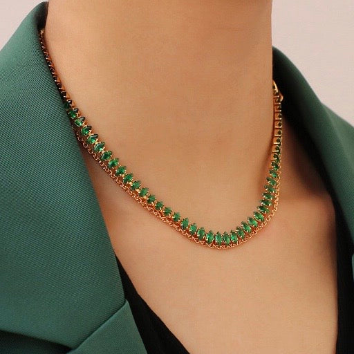 Emerald Toggle Necklace