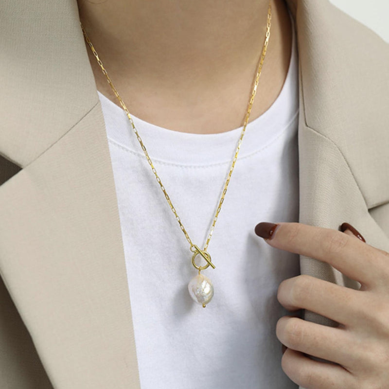 Baroque Pearl Gold Vermeil Necklace